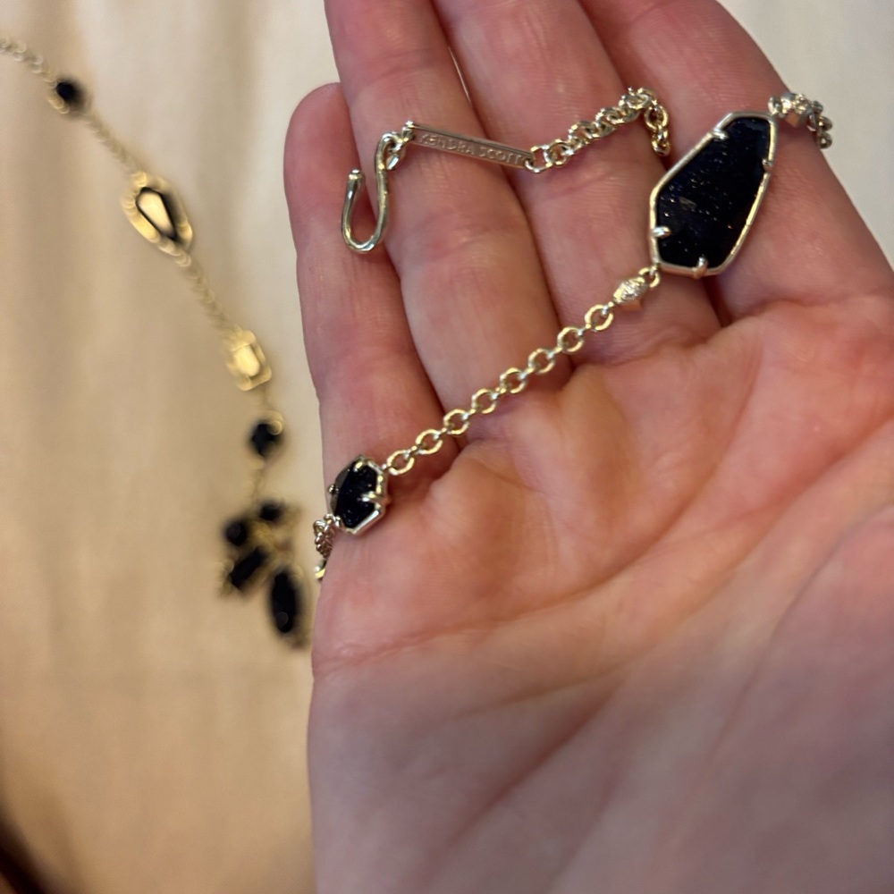 Kendra Scott Long Black and Gold Women's Necklace